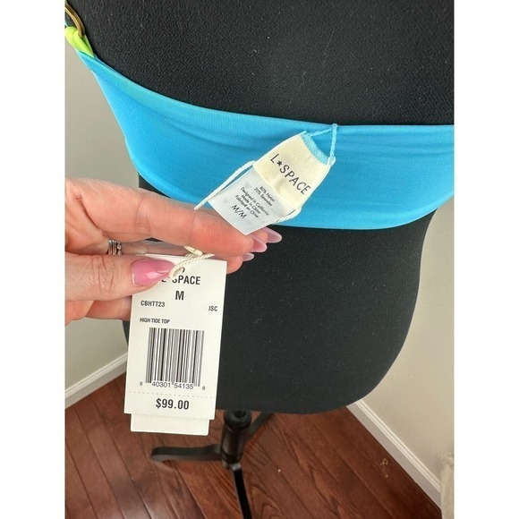 NWT L*Space COLOR BLOCK HIGH TIDE BIKINI TOP size Medium - Picture 3 of 8